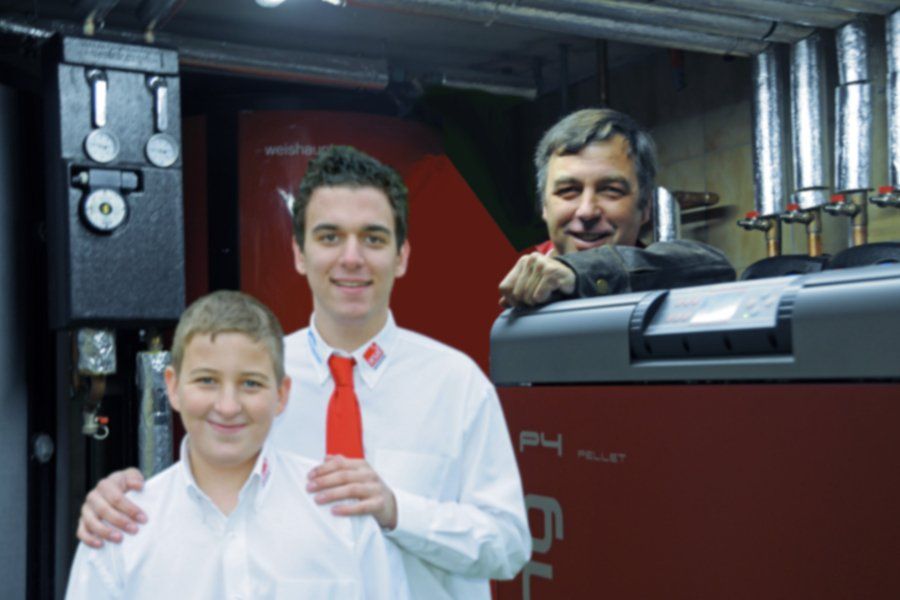 Hans Widmann mit Florian + Manuel