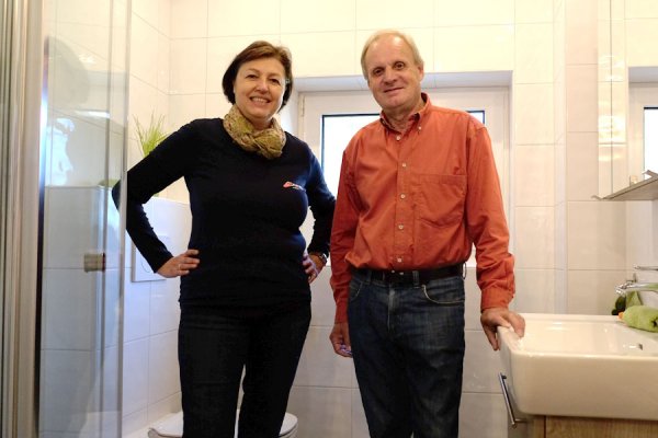 Dusche zum Aufklappen