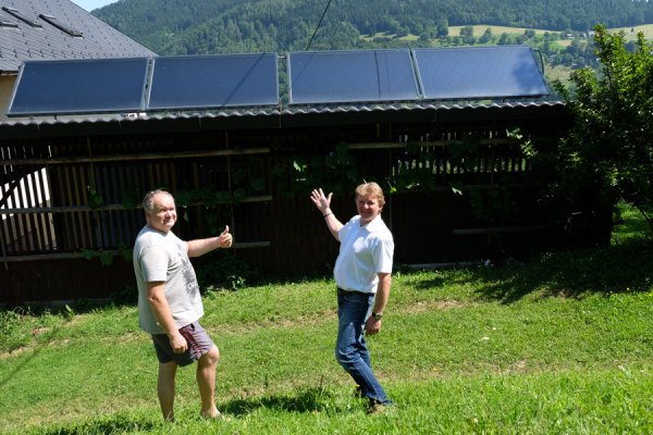 Warmes Wasser von der Sonne
